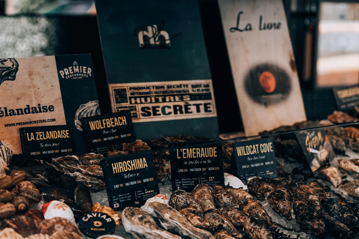 Fresh premium oyster close-up at The Oyster Bar X