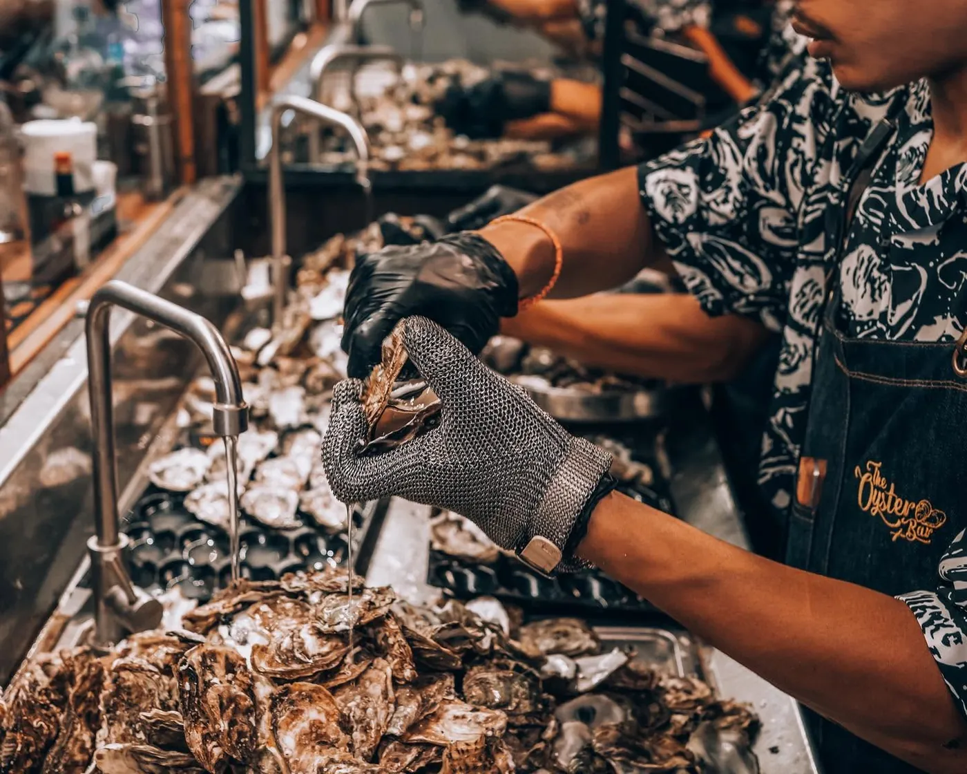 Inside the oyster bar on Lamai Beach, Koh Samui